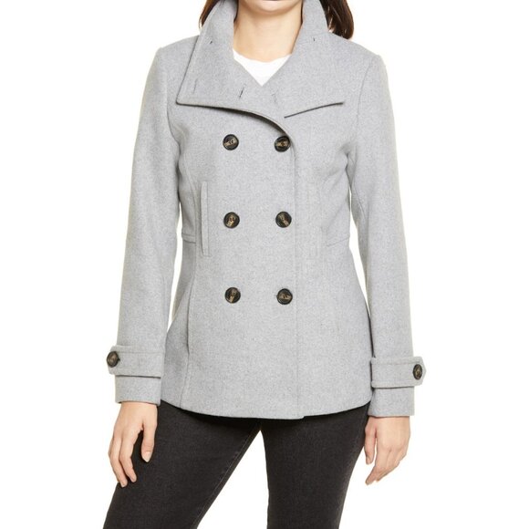 NWT Thread & Supply Womens Size Small Gray Double Breasted Peacoat Coat NEW - Picture 6 of 6